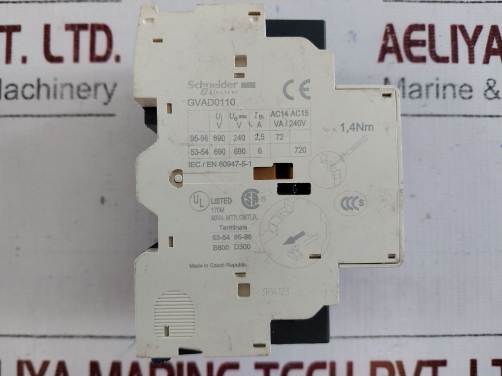Schneider Electric/Telemecanique Gv2-me10C/4-6.3A Motor Circuit Breaker Gvad0110