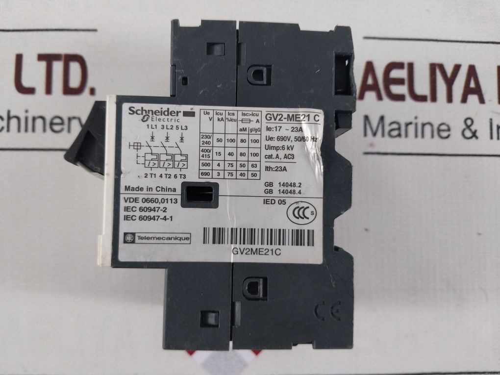 Schneider Electric Gv2-me21C/17-23A Motor Circuit Breaker