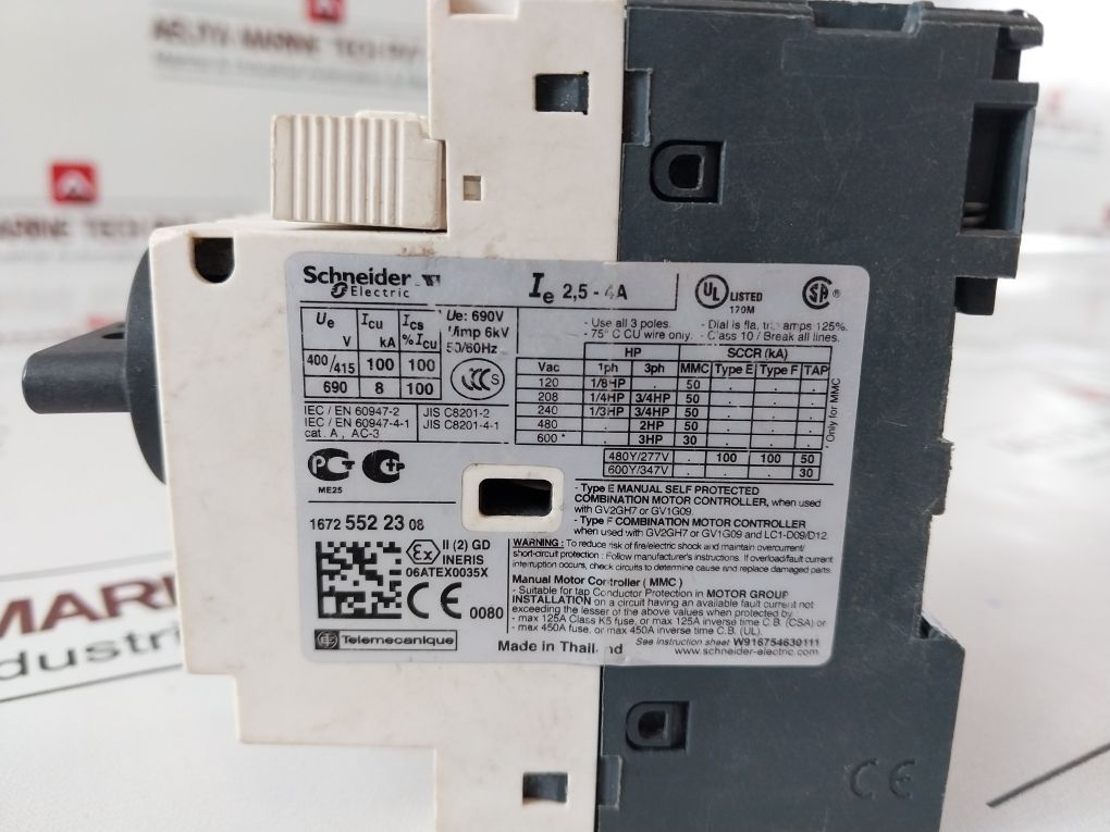 Schneider Electric Gv2-p08/2.5-4A Circuit Breaker