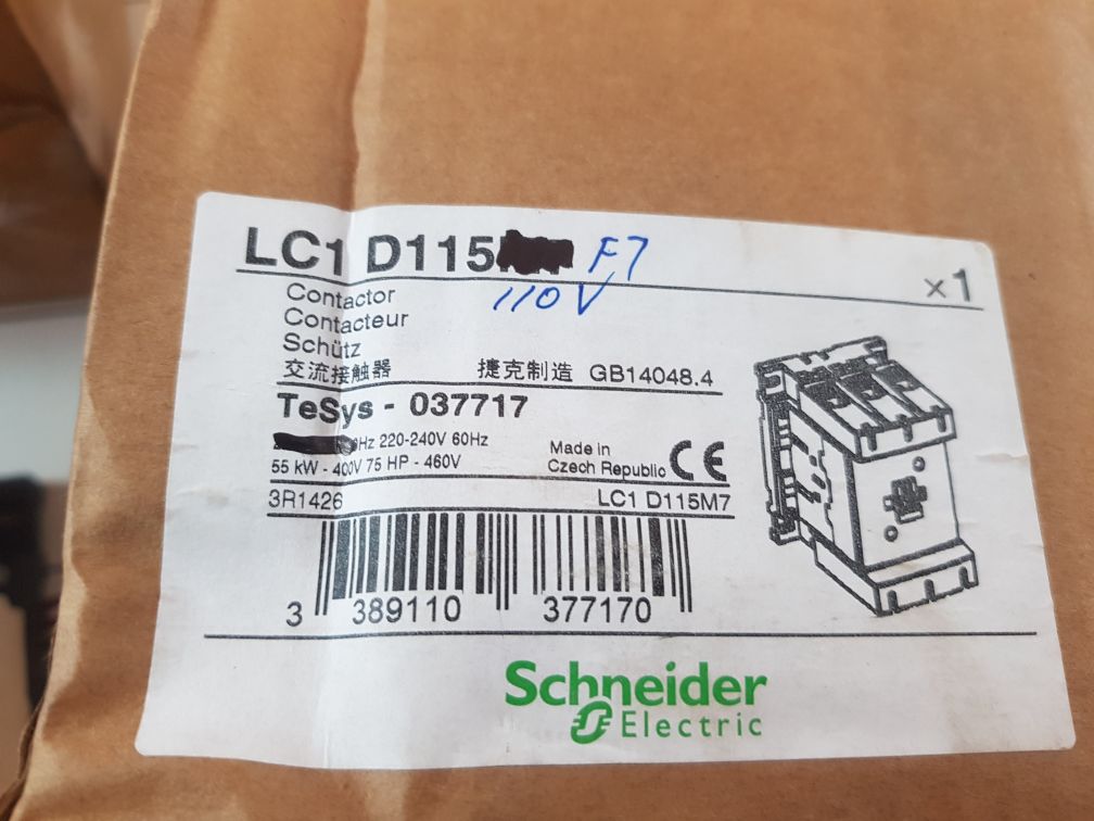 Schneider Electric Lc1D115 Contactor Free Shipping By Express