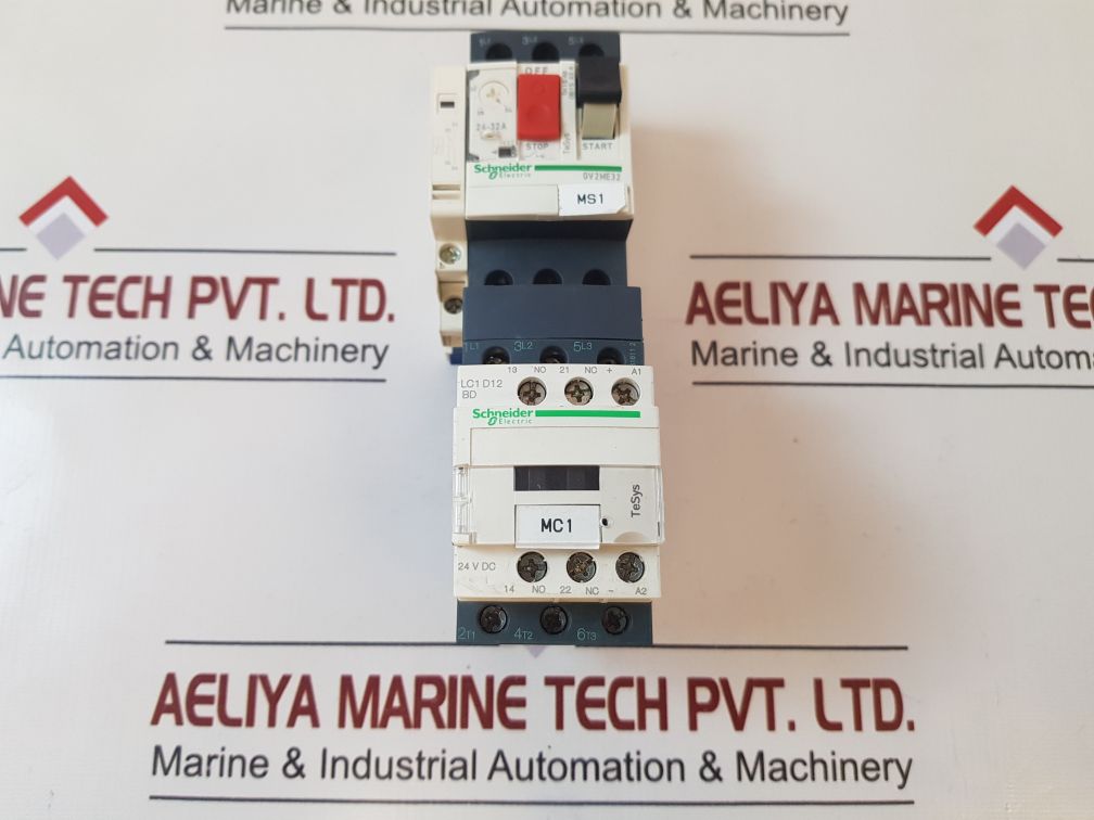 Schneider Electric Lc1D12 Bd Contactor With Gv2Me32 Motor Circuit Breaker