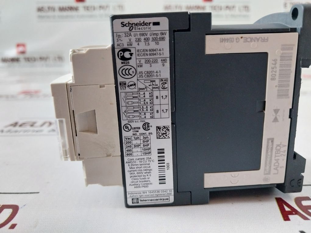 Schneider/Telemecanique Lc1D18Bl Contactor 2,4 W 24V Dc