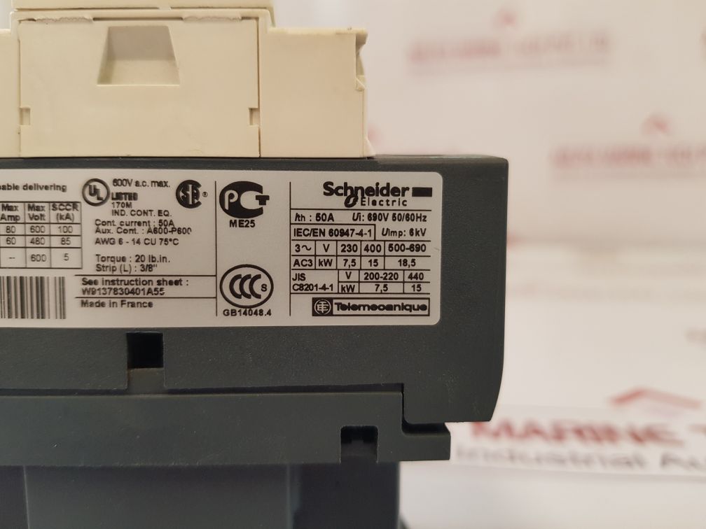 Schneider Electric Lc1D32 Contactor 400V 5060Hz