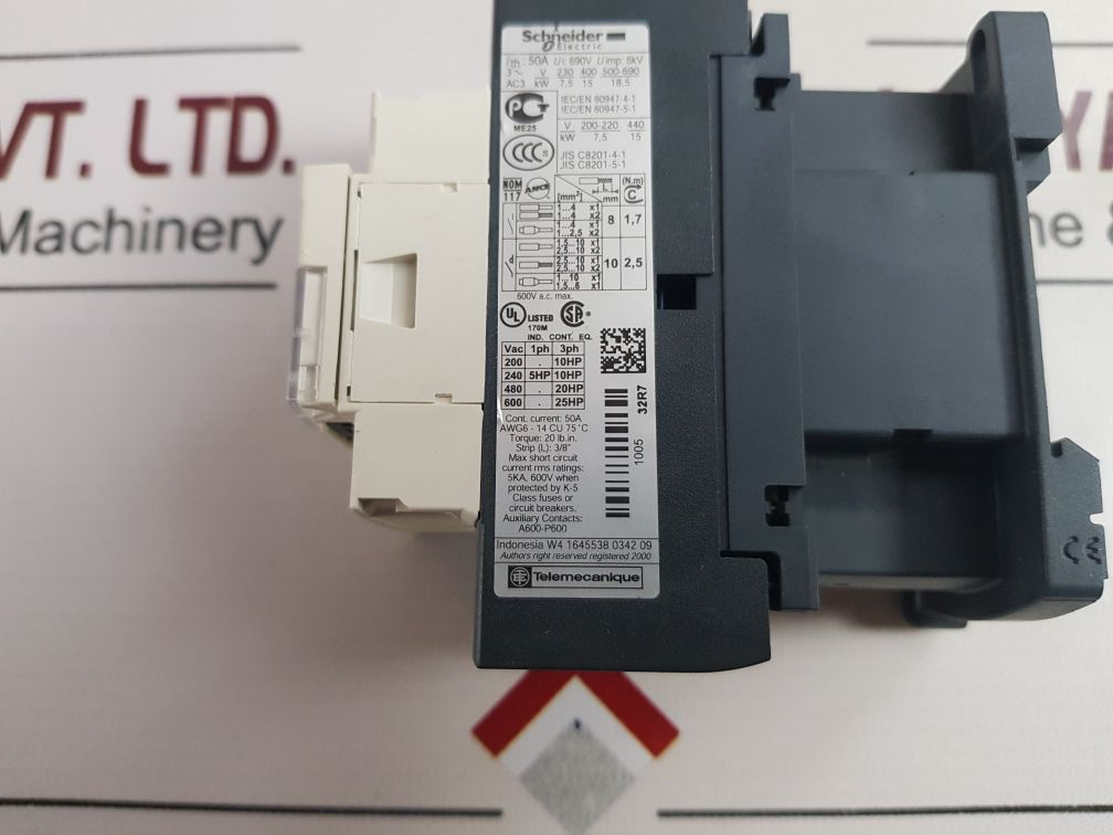 Schneider Electric Lc1D32R7 Contactor 440V 5060Hz Free Shipping