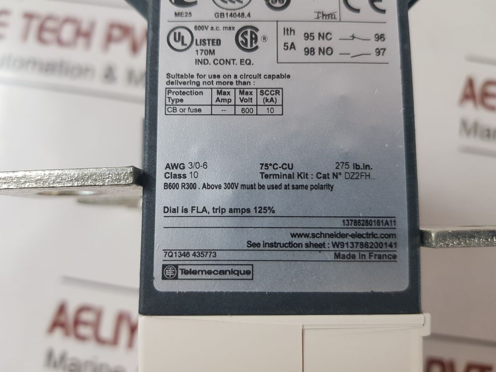 Schneider Electric Lr9F5371 Electronic Overload Relay