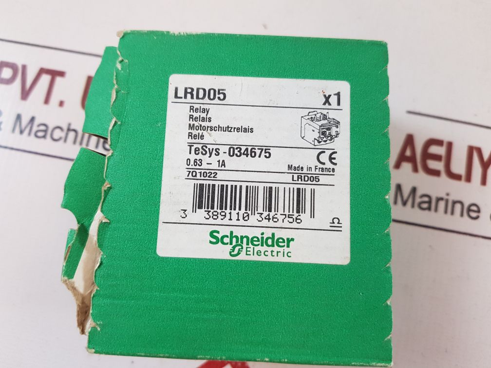 Schneider/Telemecanique Lrd05 Overload Relay 0.63-1A