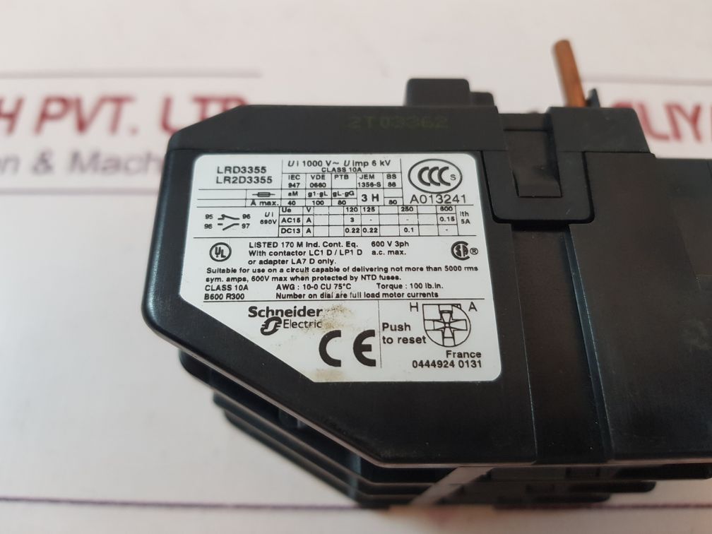 Schneider Electric Lr2D3355 Overload Relay