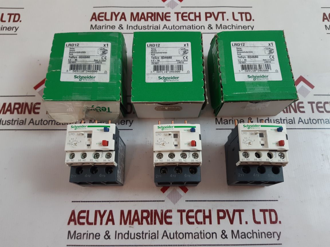 Schneider Thermal Relay, 5.5-8A, LRD12C, Schneider Thermal Overload Protection Relay