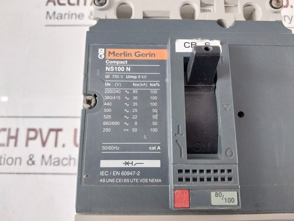 Schneider/Merlin Gerin Ns100-160-250 N/H/Na Circuit Breaker Ns100 N ,Tm 100 D