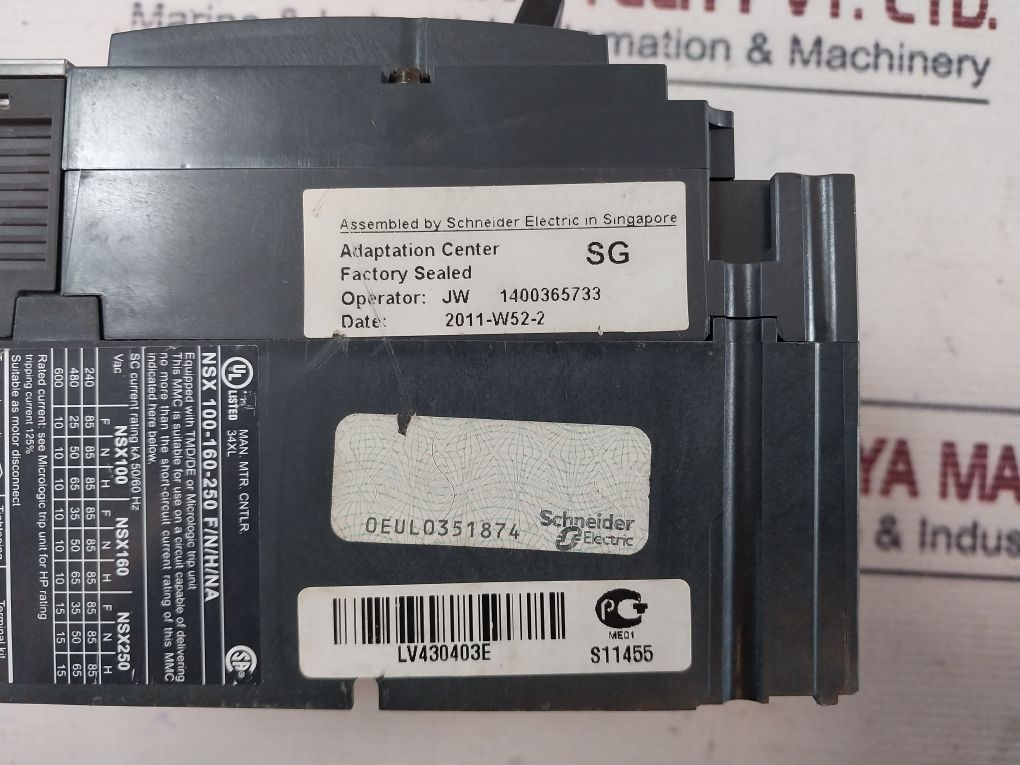 Schneider Electric Nsx 160N Circuit Breaker