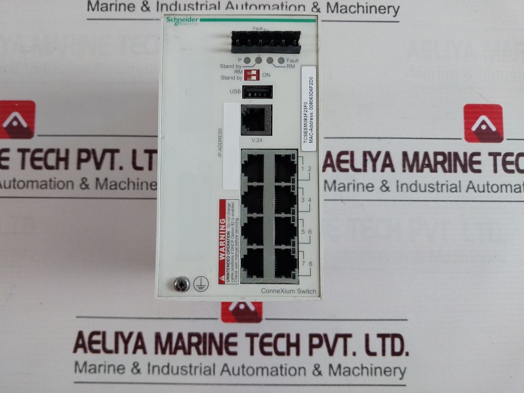 Schneider Electric Tcsesm083F23F0 Connexium Managed Switch 8Tx 18-30 Vac