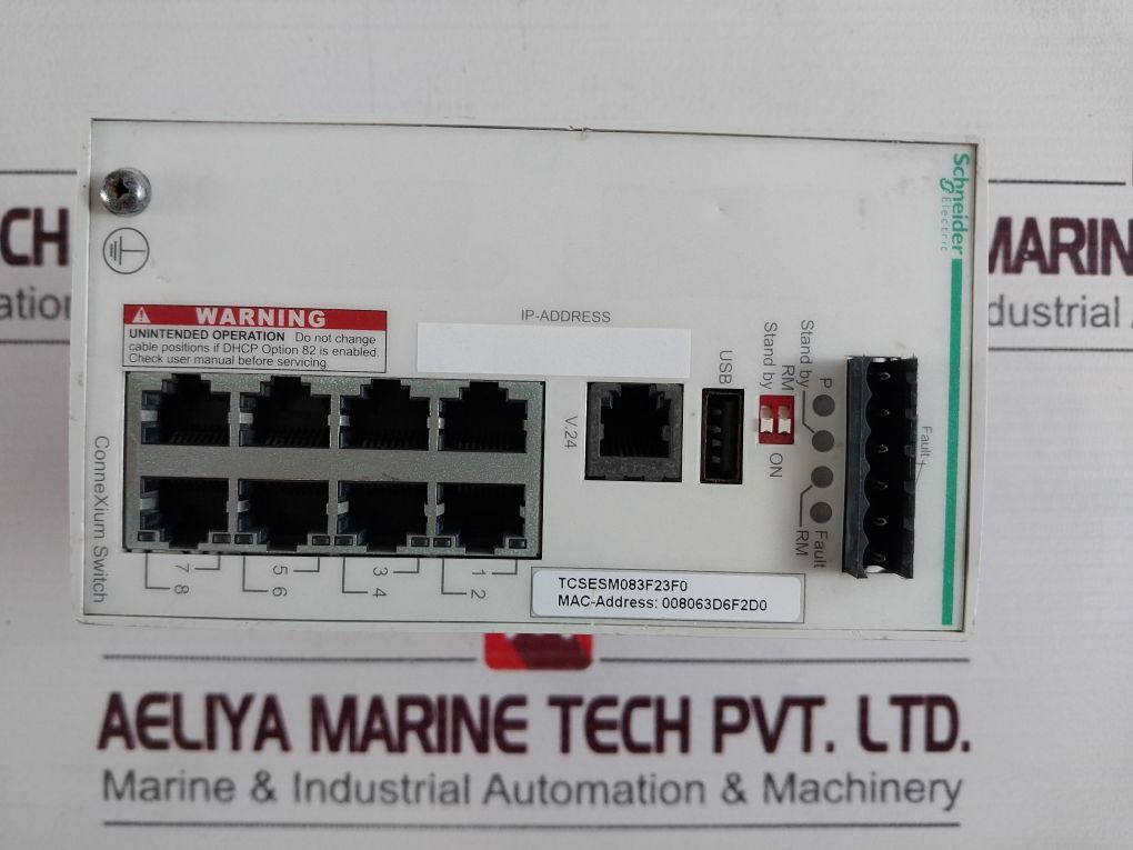 Schneider Electric Tcsesm083F23F0 Connexium Managed Switch 8Tx 18-30 Vac