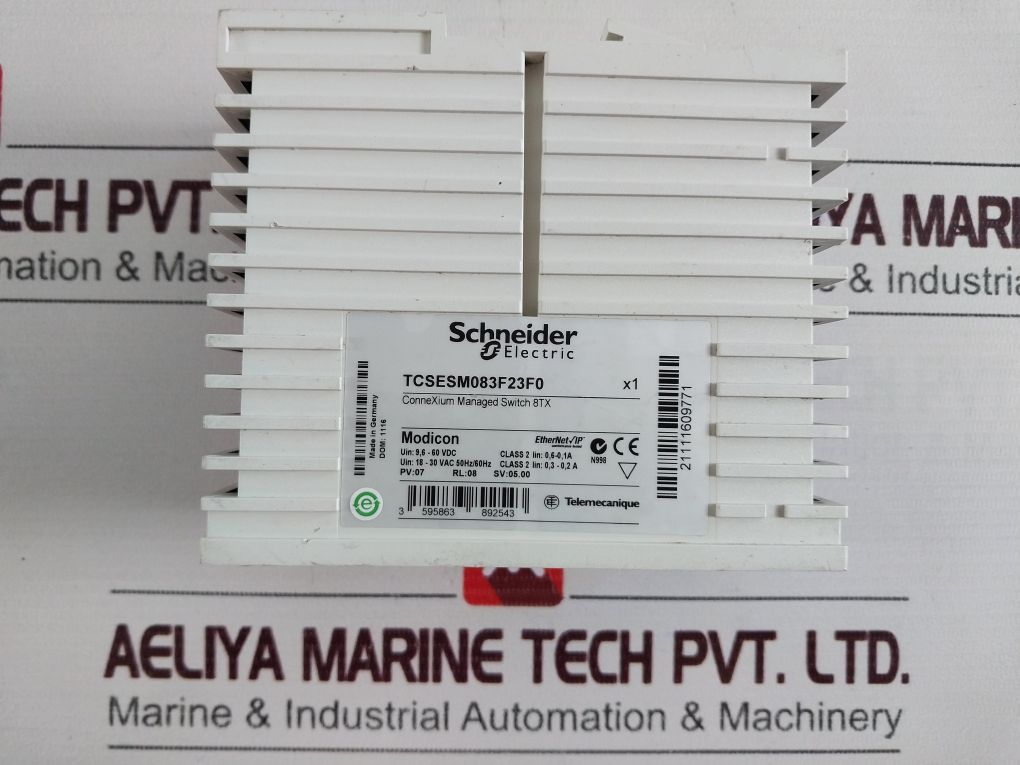 Schneider Electric Tcsesm083F23F0 Connexium Managed Switch 8Tx 18-30 Vac