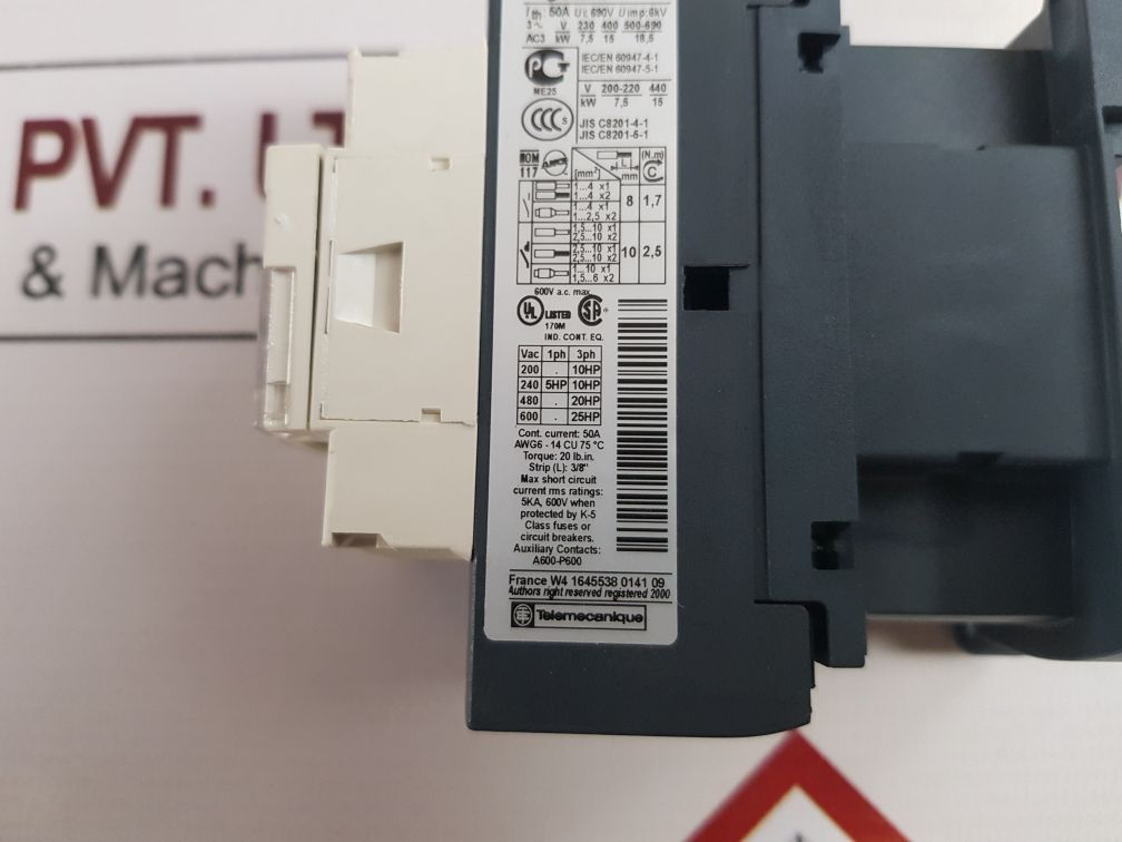 SchneiderTelemecanique Lc1D32P7 Contactor 5Kw400V Free Shipping