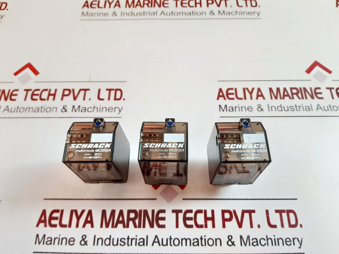 Set Of 6X Schrack Multimode Mr201024 Relay 24V