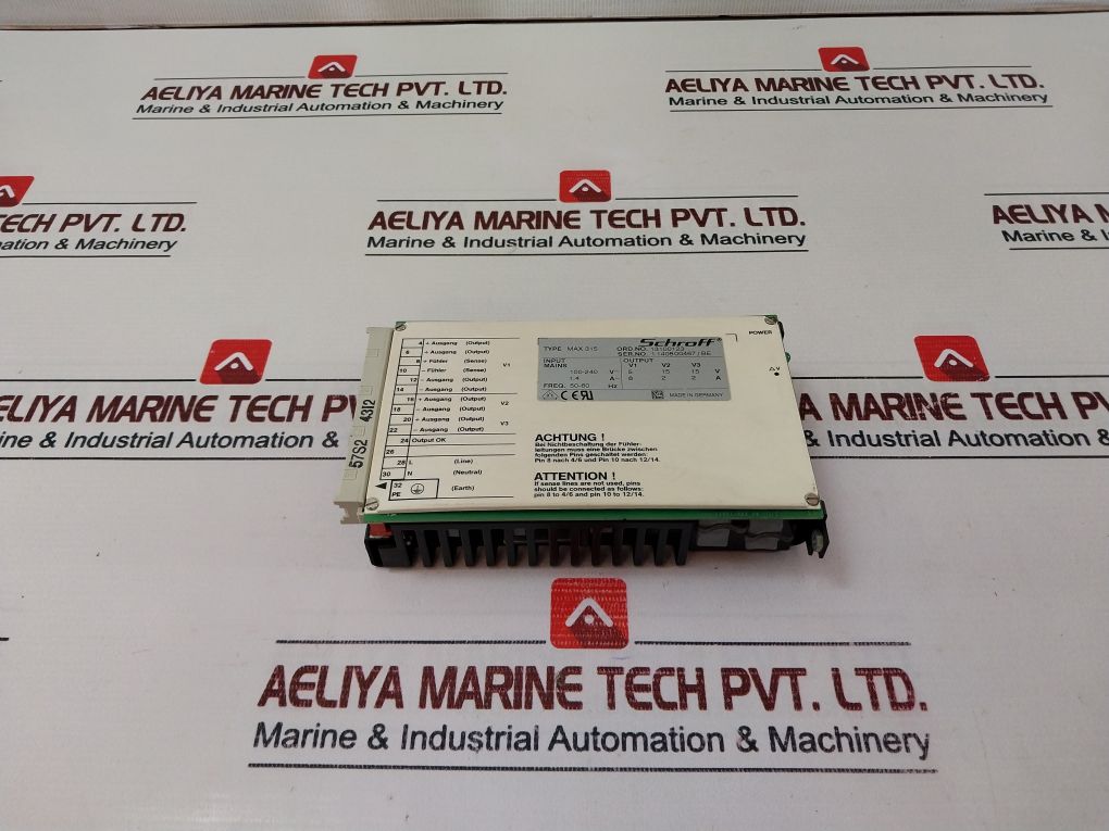 Schroff Max 315 13100123 Power Supply 100-240 Vac
