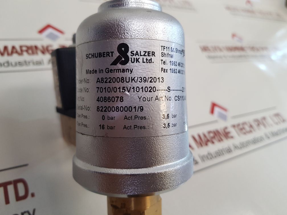 Schubert Salzer A822008Uk/39/2013 Valve & Actuator Control System