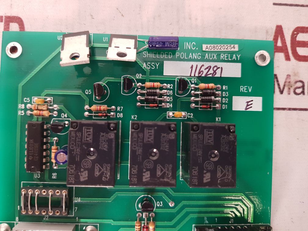 Sea Tel 116281 Shielded Polang Aux Relay Rev: E