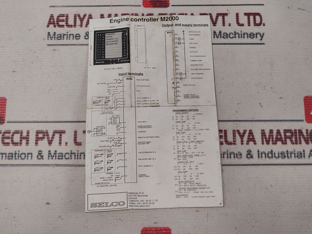 Selco M2000-29-10 Engine Controller 23Ac