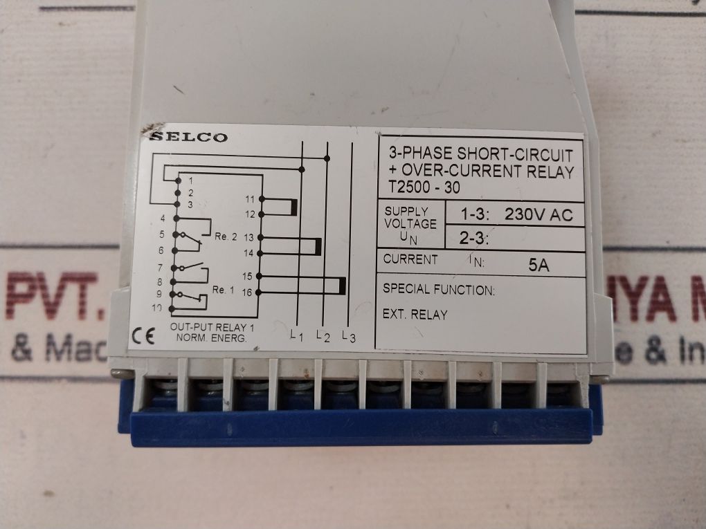 Selco T2500-30 3 Phase Short Circuit Current Relay
