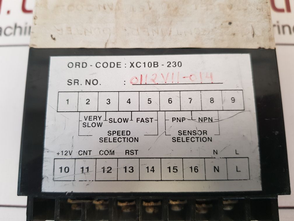 Selec Xc10B-230 Counter Meter 12V