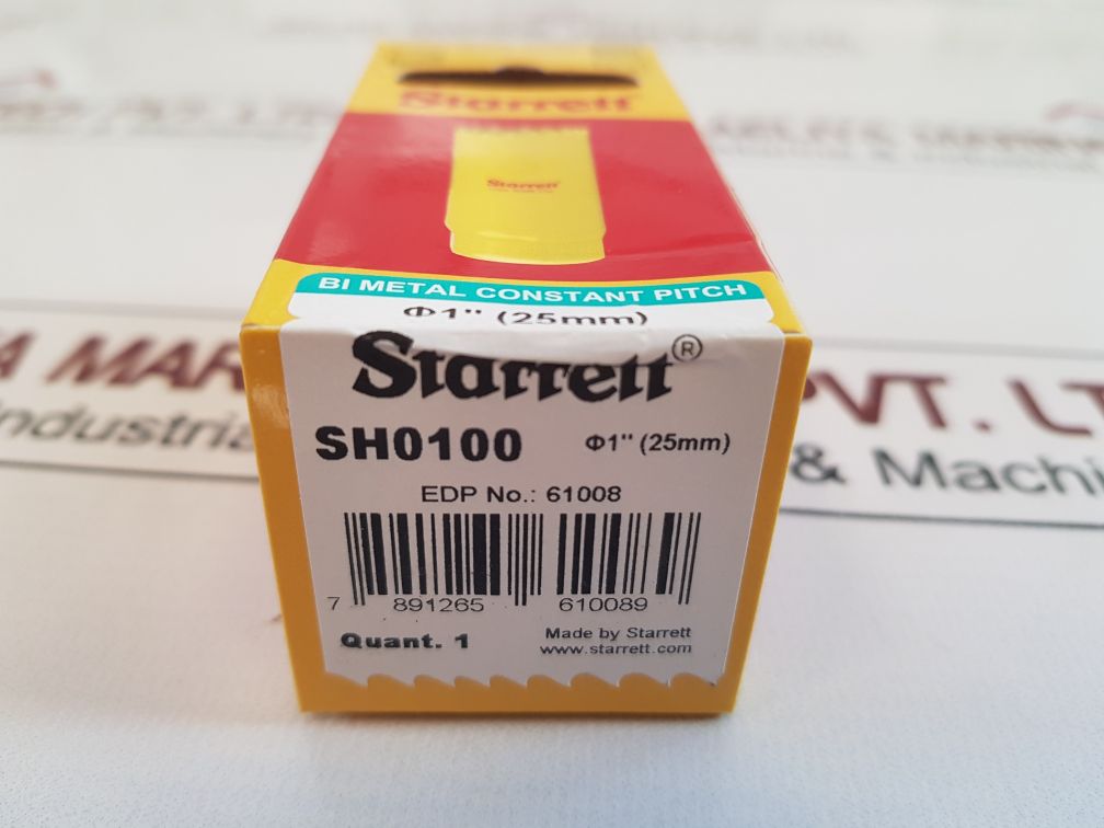 Set Of 10X Starrett Sh0100 Bi-metal Hole Saw
