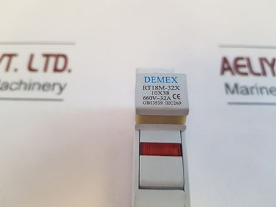 Set Of 7X Demex Rt18M-32X Fuse Holder10X38 660V~32A