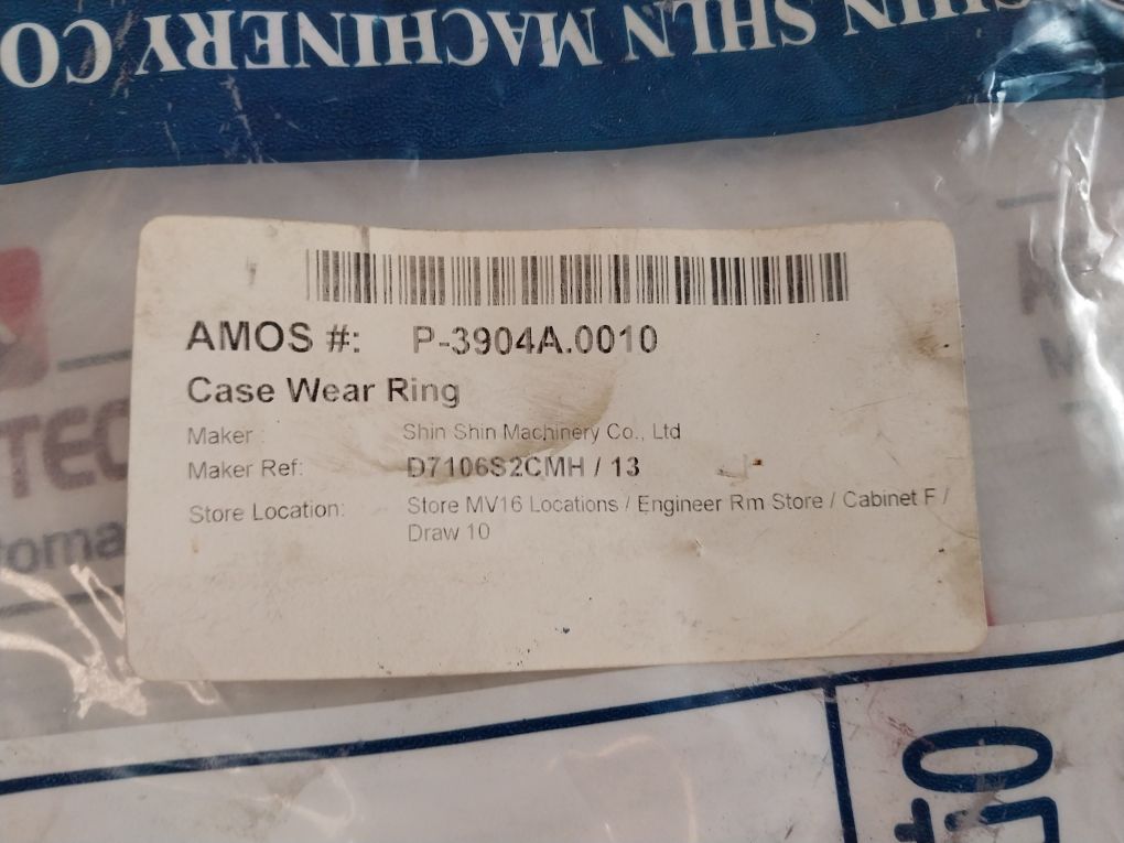 Shin Shin Machinery D7106S2Cmh/13 Case Wear Ring