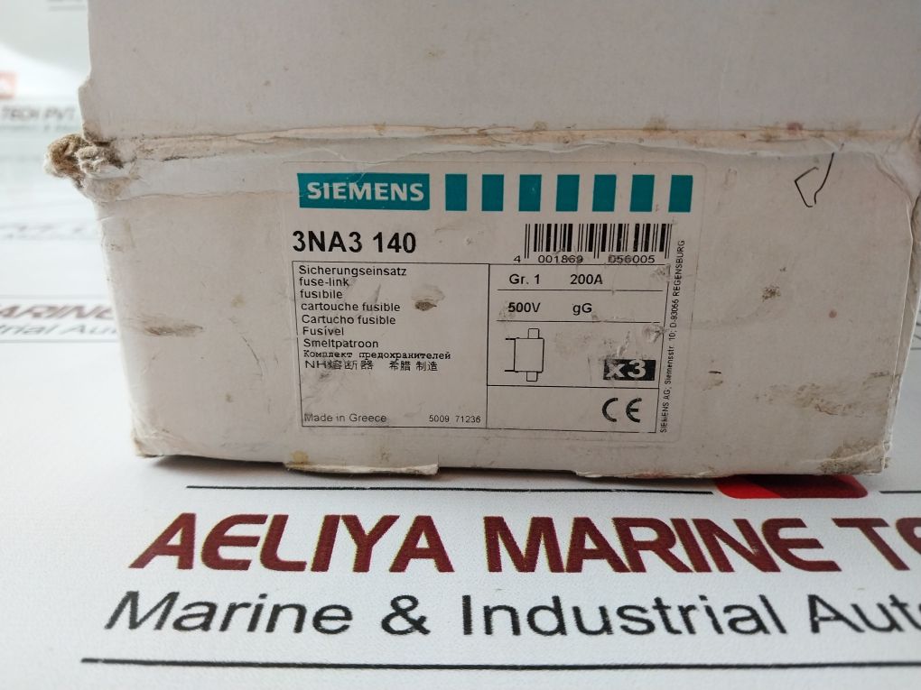 Lot Of 3X Siemens 3Na3 140 Fuse