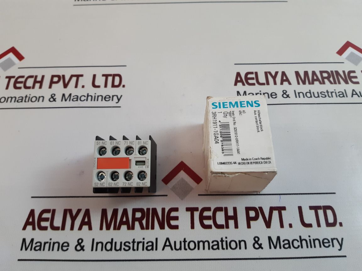 Siemens 3Rh1911-1Ga04-3Aa1 Auxiliary Contact Block