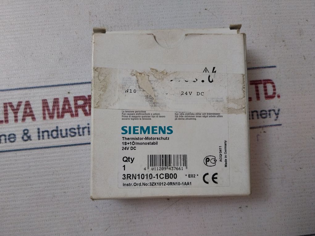 Siemens 3Rn1010-1Cb00 Thermistor Motor Protection Relay