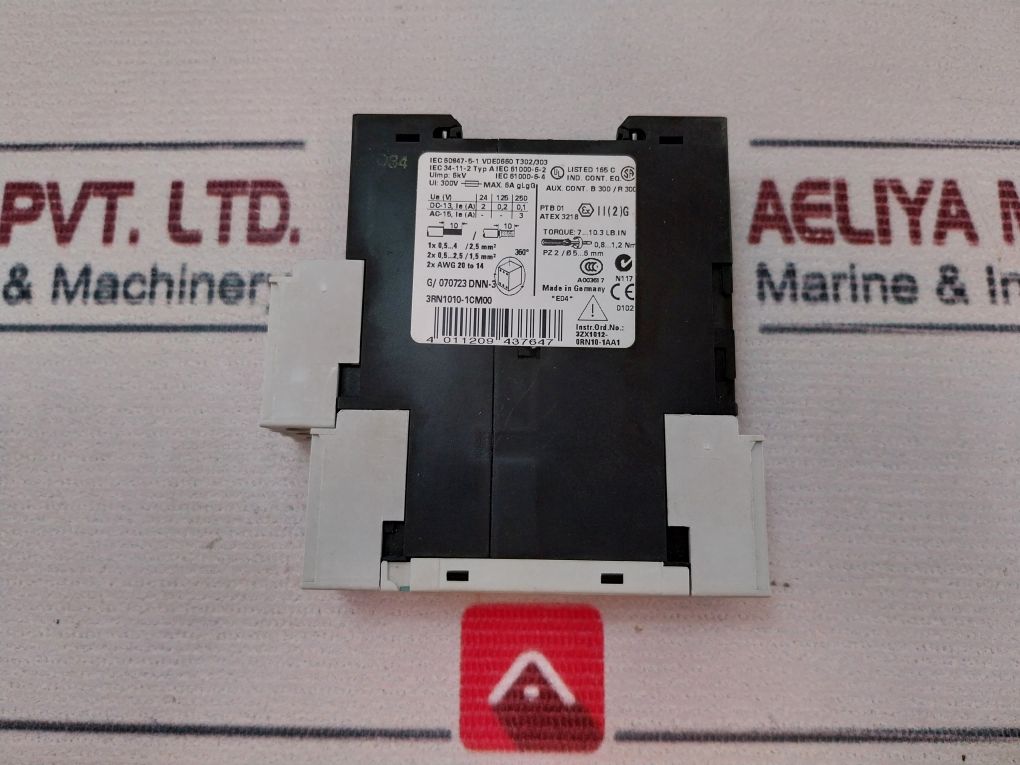 Siemens 3Rn1010-1Cm00 Thermistor Motor Protection Tripping Unit