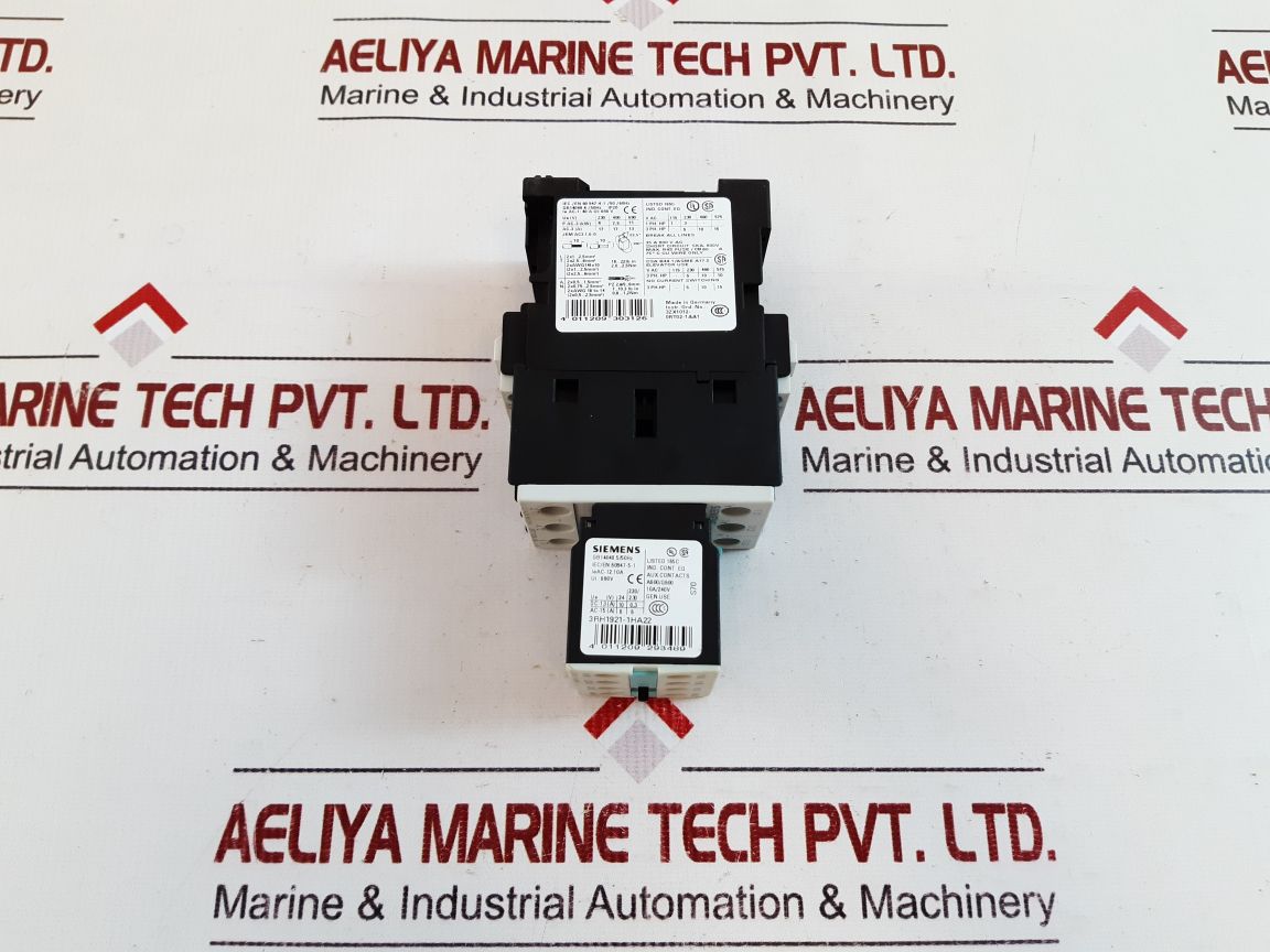 Siemens 3Rh1921-1Ha22 Auxiliary Contact Block With 3Rt1025-1B..4 Contactor