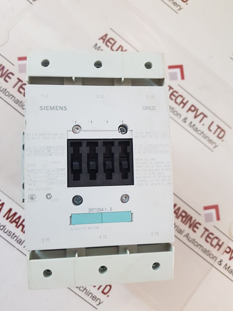 Siemens 3Rt1054-1Ap36 Power Contactor 3Rt1054-1…6
