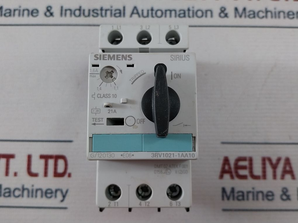 Siemens 3Rv1021-1Aa10 Motor Protection Circuit Breaker 600V