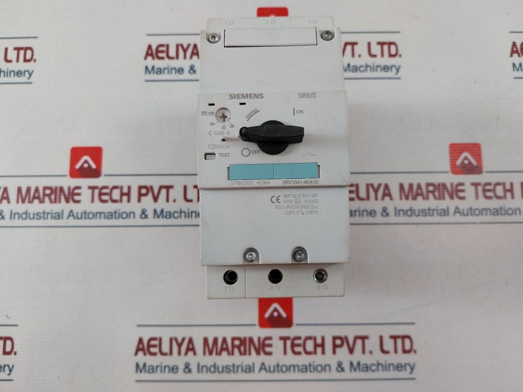 Siemens 3Rv1041-4Fa10 Motor Protection Circuit Breaker 520A