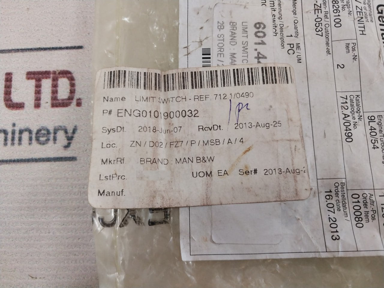 Siemens 3Se5 122-0Ce01 Limit Switch