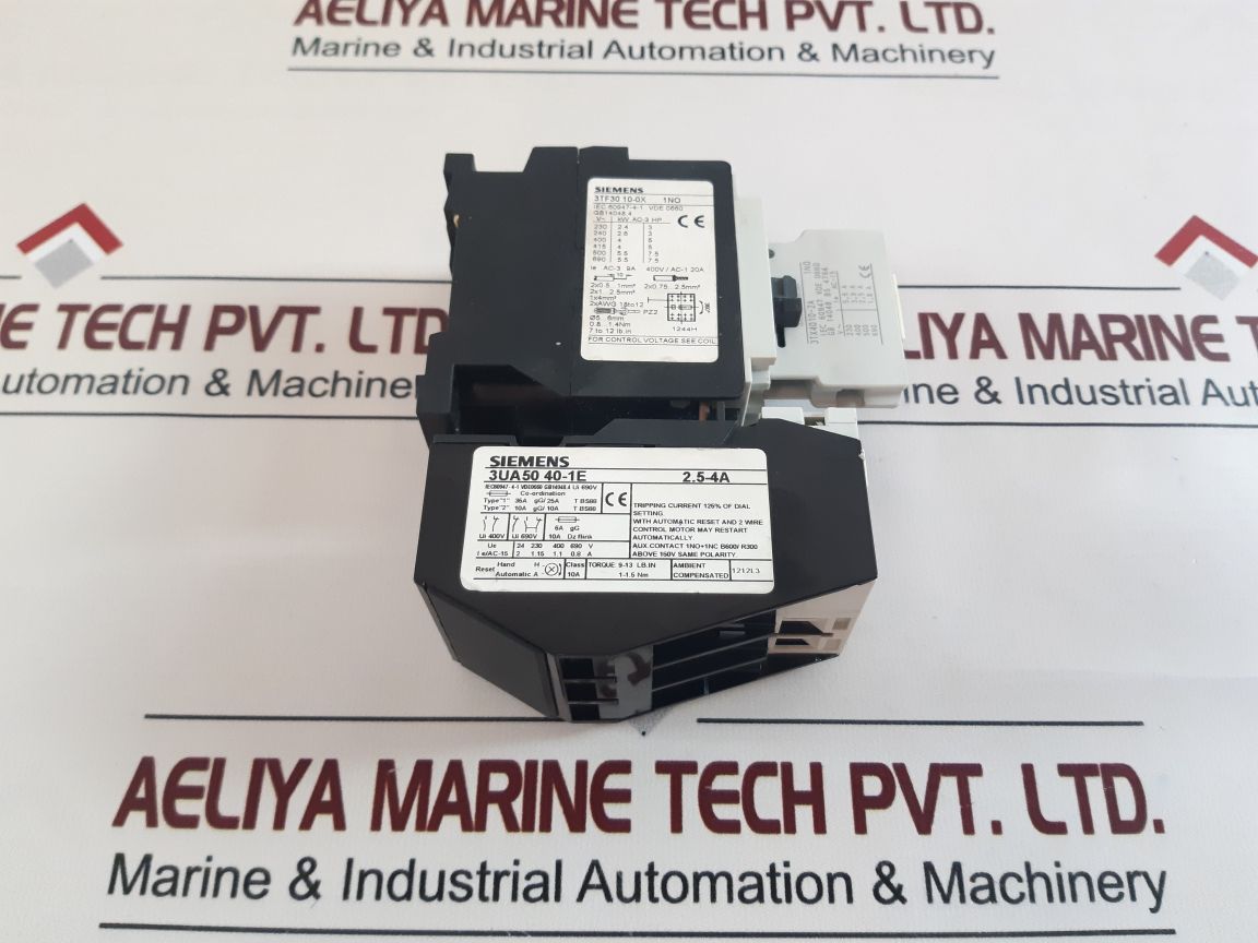 Siemens 3Tf30 10-0X Contactor With 3Ua50 40-1E Thermal Overload Relay