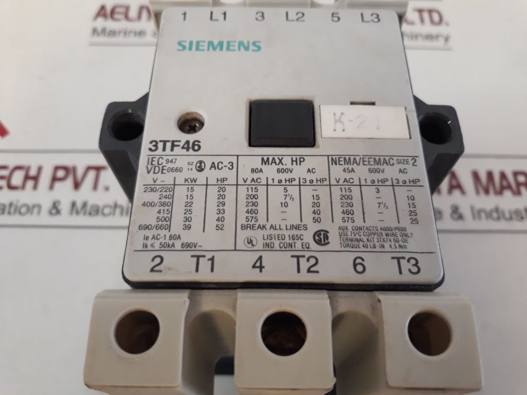 Siemens 3Tf46 Contactor 690V