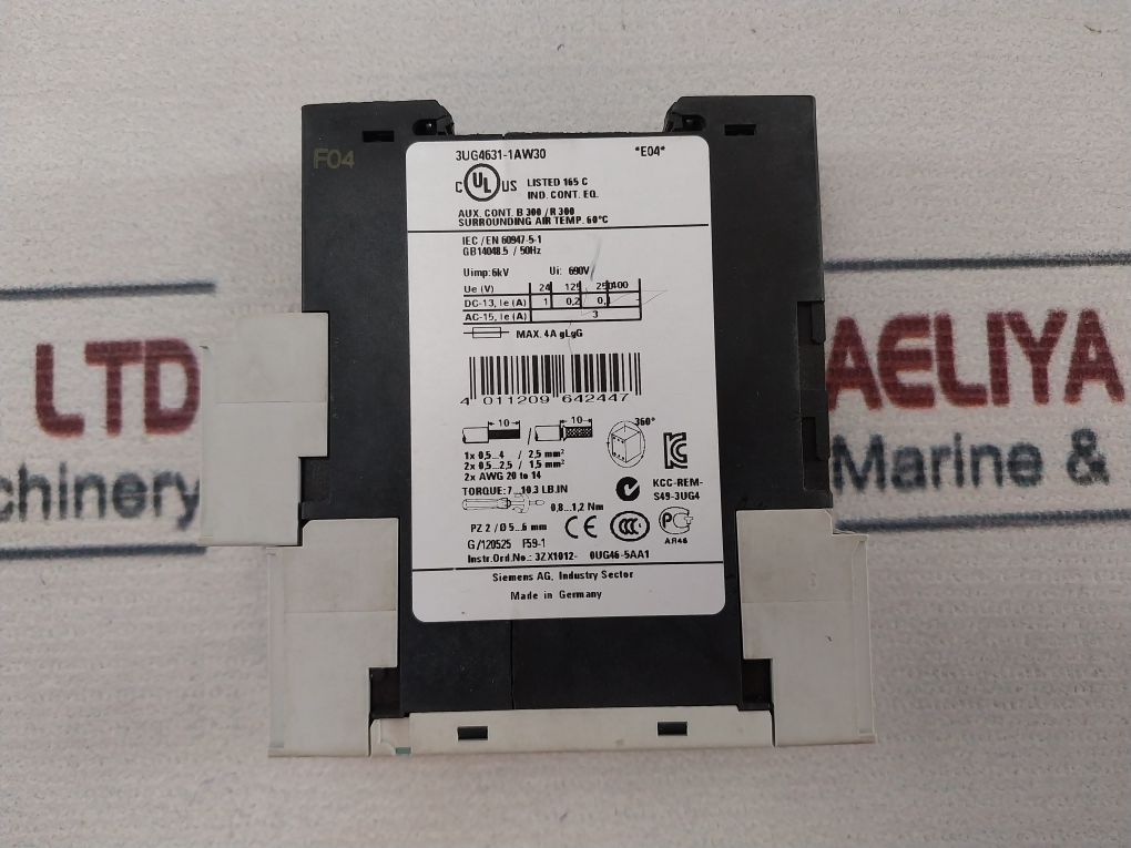 Siemens 3Ug4631-1Aw30 Voltage Monitoring Relay