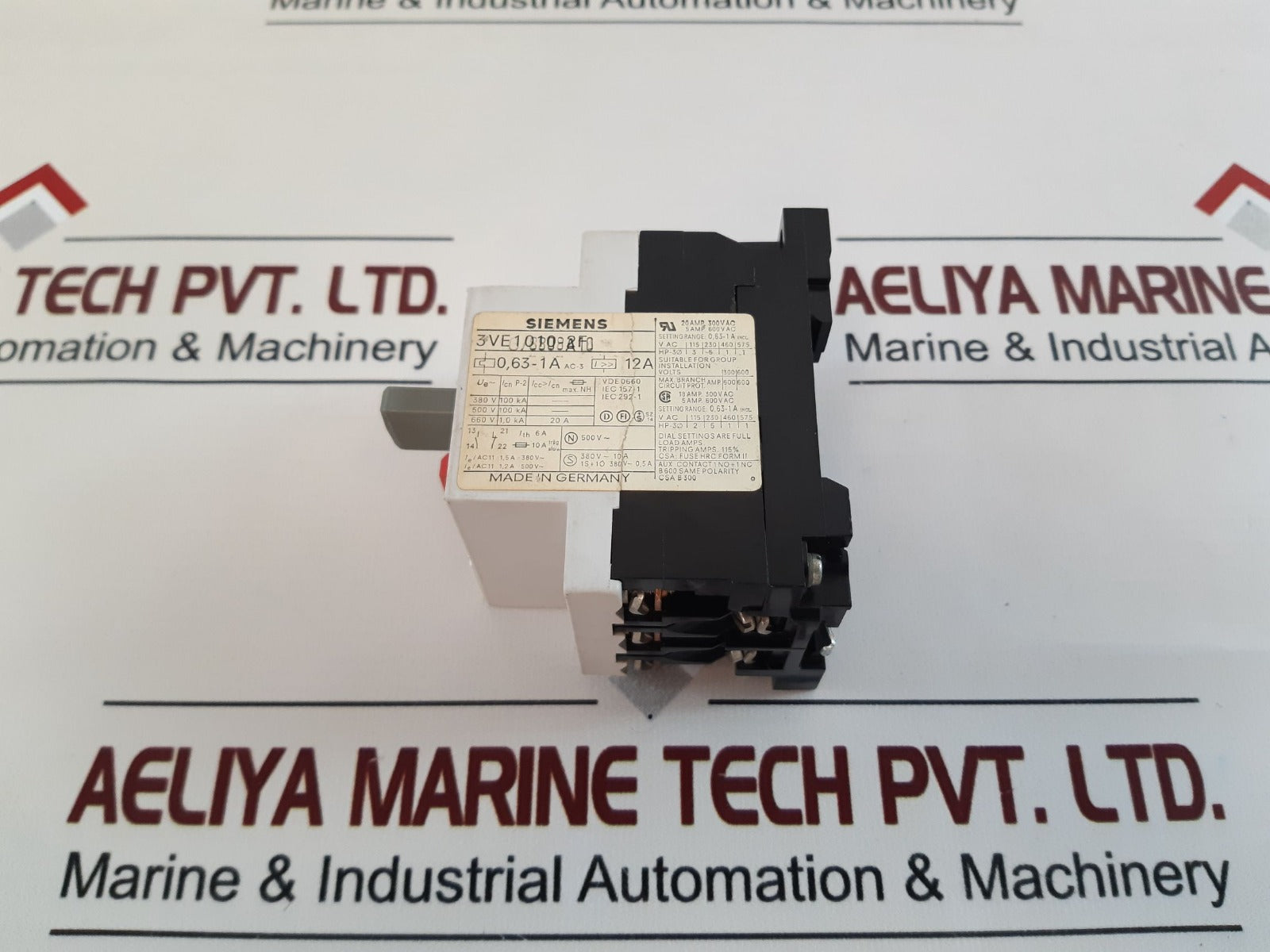 Siemens 3Ve1010-2F Motor Starter