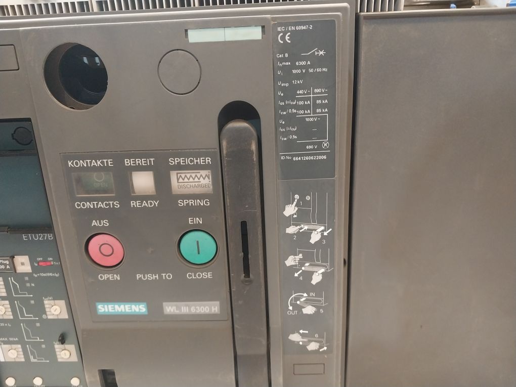 Siemens 3Wl1363-4Dg45-1An2 Circuit Breaker