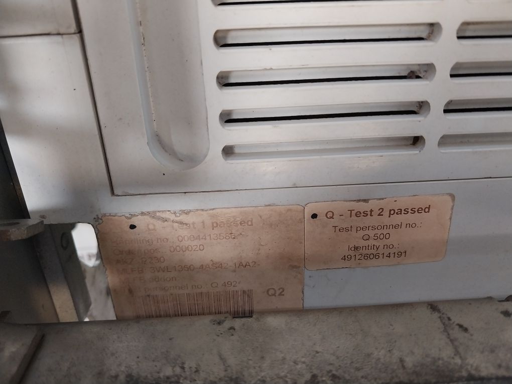 Siemens 3Wl1363-4Dg45-1An2 Circuit Breaker