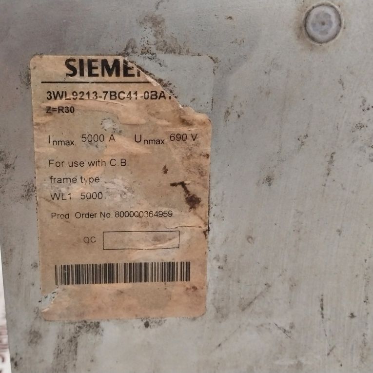 Siemens 3Wl1363-4Dg45-1An2 Circuit Breaker