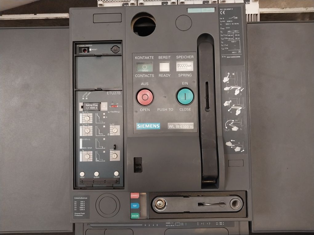 Siemens 3Wl1363-4Dg45-1An2 Circuit Breaker
