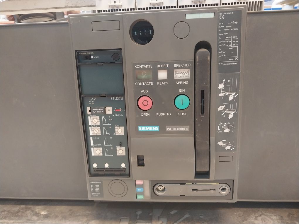 Siemens 3Wl1363-4Dg45-1An2 Circuit Breaker