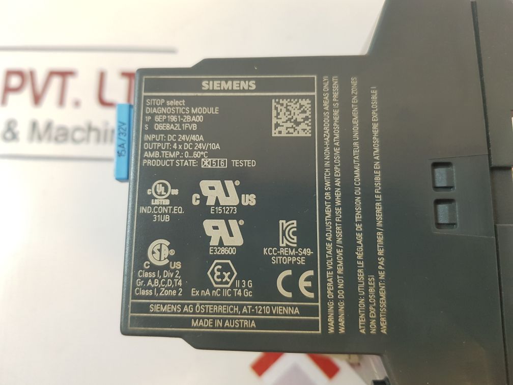 Siemens 6Ep1 961-2Ba00 Diagnostics Module With Box