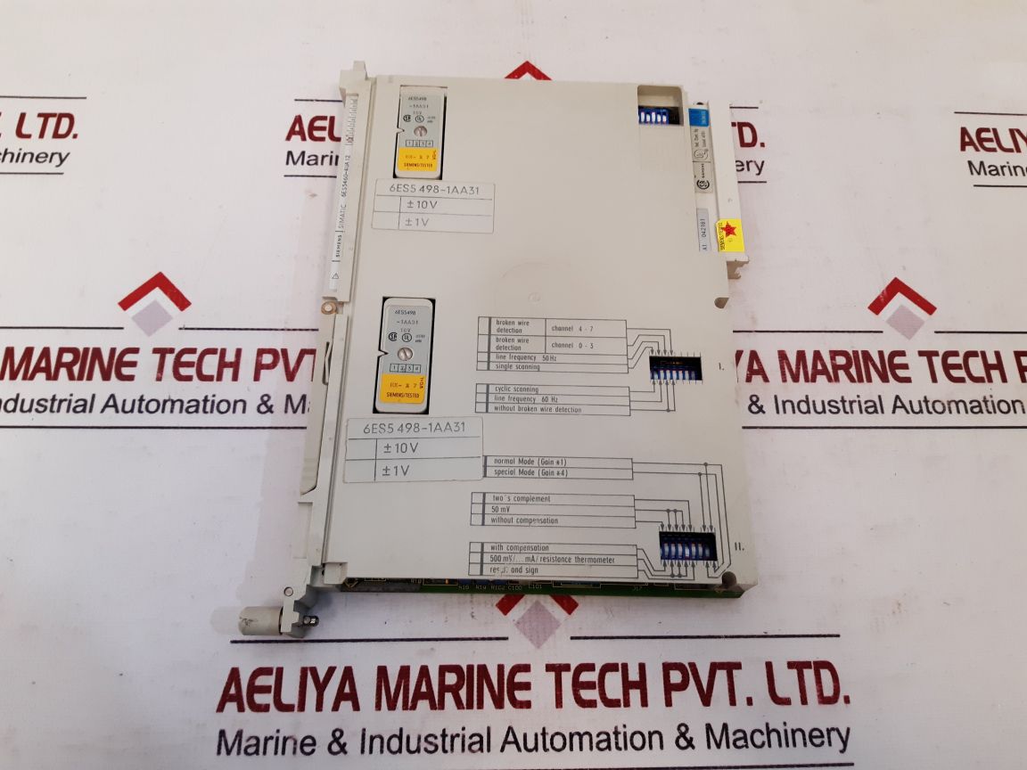 Siemens Simatic 6Es5460-4Ua12 Analog Input Module ±10V