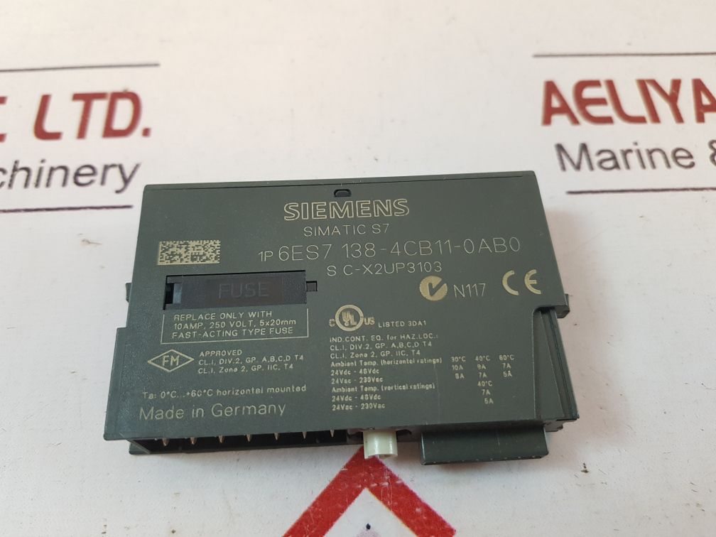 Siemens 6es7 138-4cb11-0ab0 simatic s7 power module s c-x2up3103