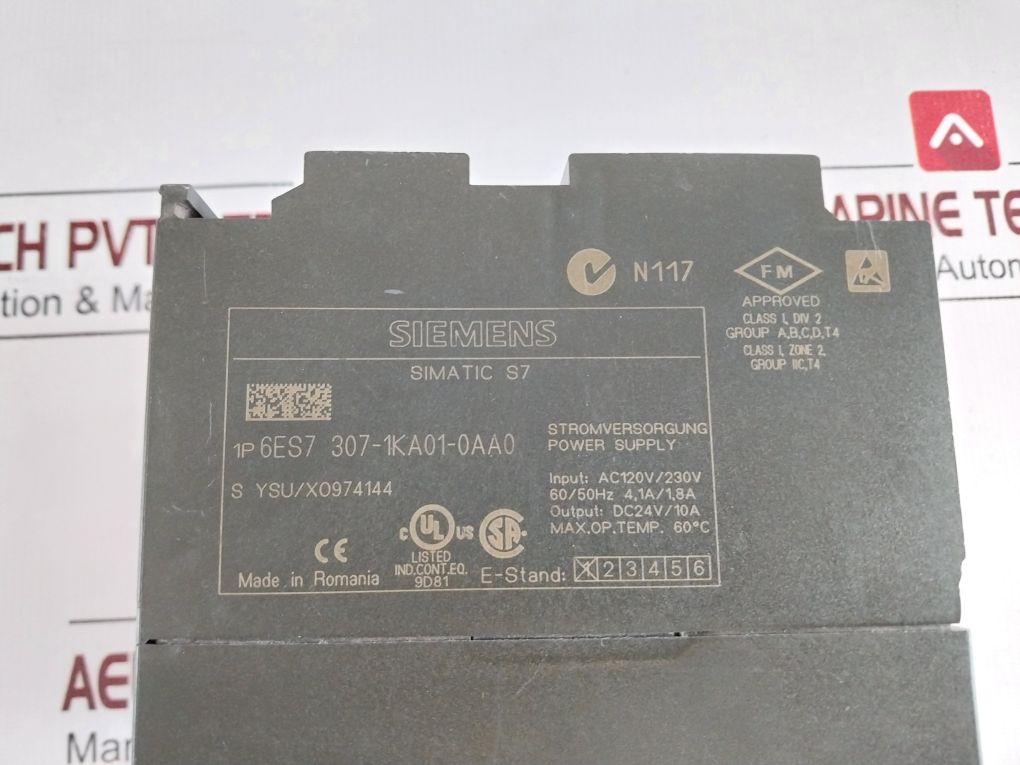 Siemens 6Es7 307-1Ka01-0Aa0 Power Supply